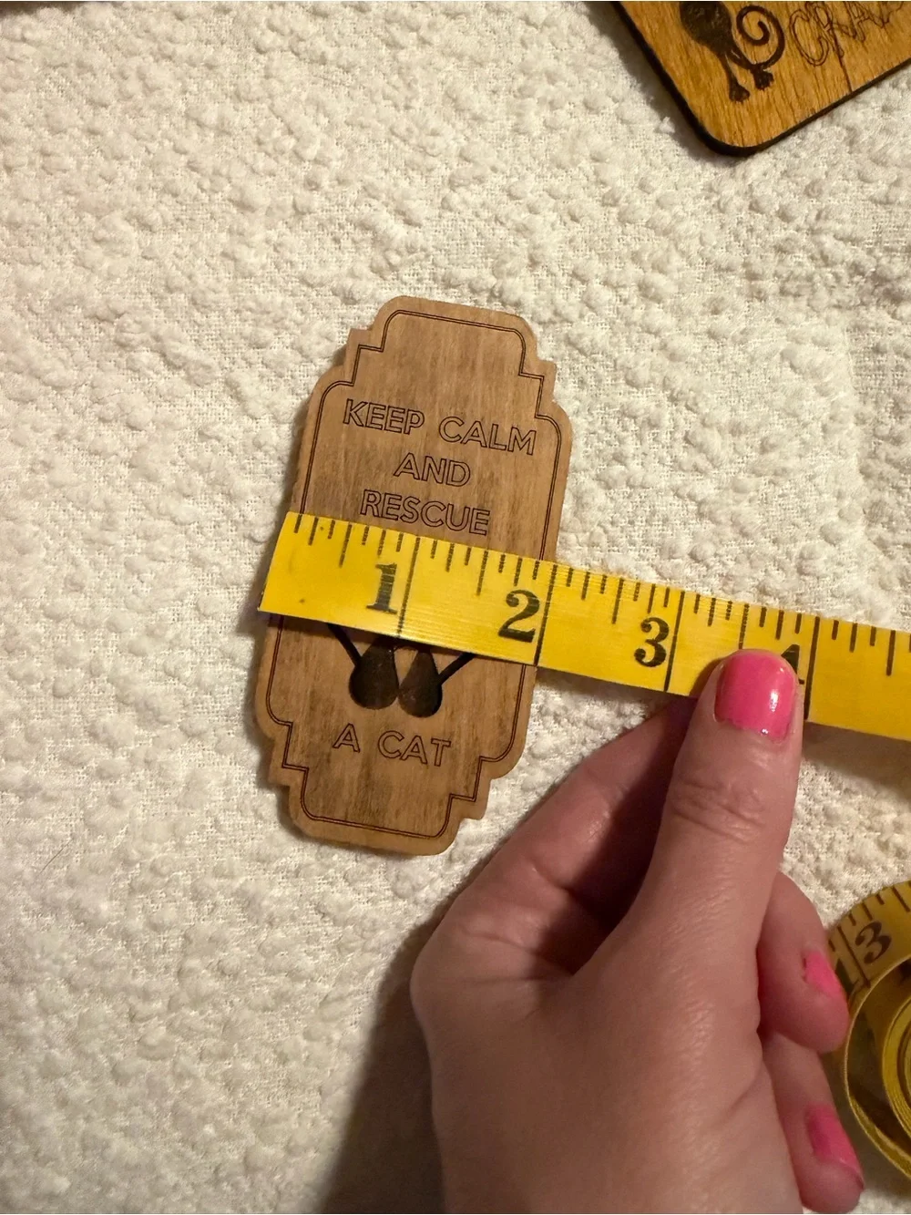Handcrafted Wooden Cat magnets  - Brown and Tan